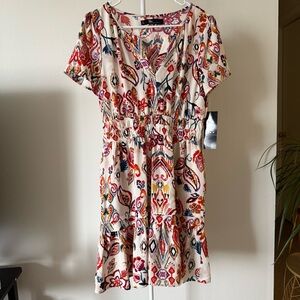 Chetta B Colorful Patterned Mini Dress